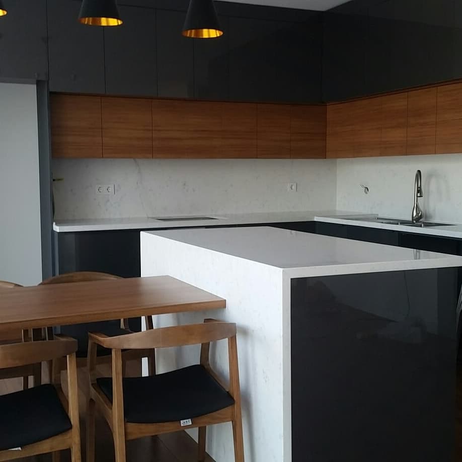 Villa Mutfağı — Adalı Antrasit & Ceviz Mutfak 5